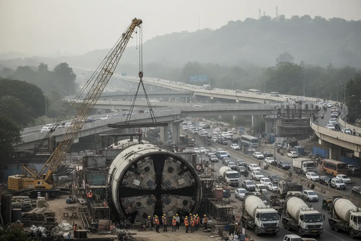 デリーで全長8.1km・6車線道路トンネル閣議承認　総事業費約697億ルピー、HAM方式で実施・渋滞緩和、通勤利便向上