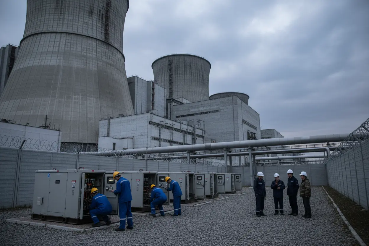ザポロジエ原発　完全電源喪失　330 kV送電線切断で非常用ディーゼル稼働、原因不明でIAEA査察員に通知