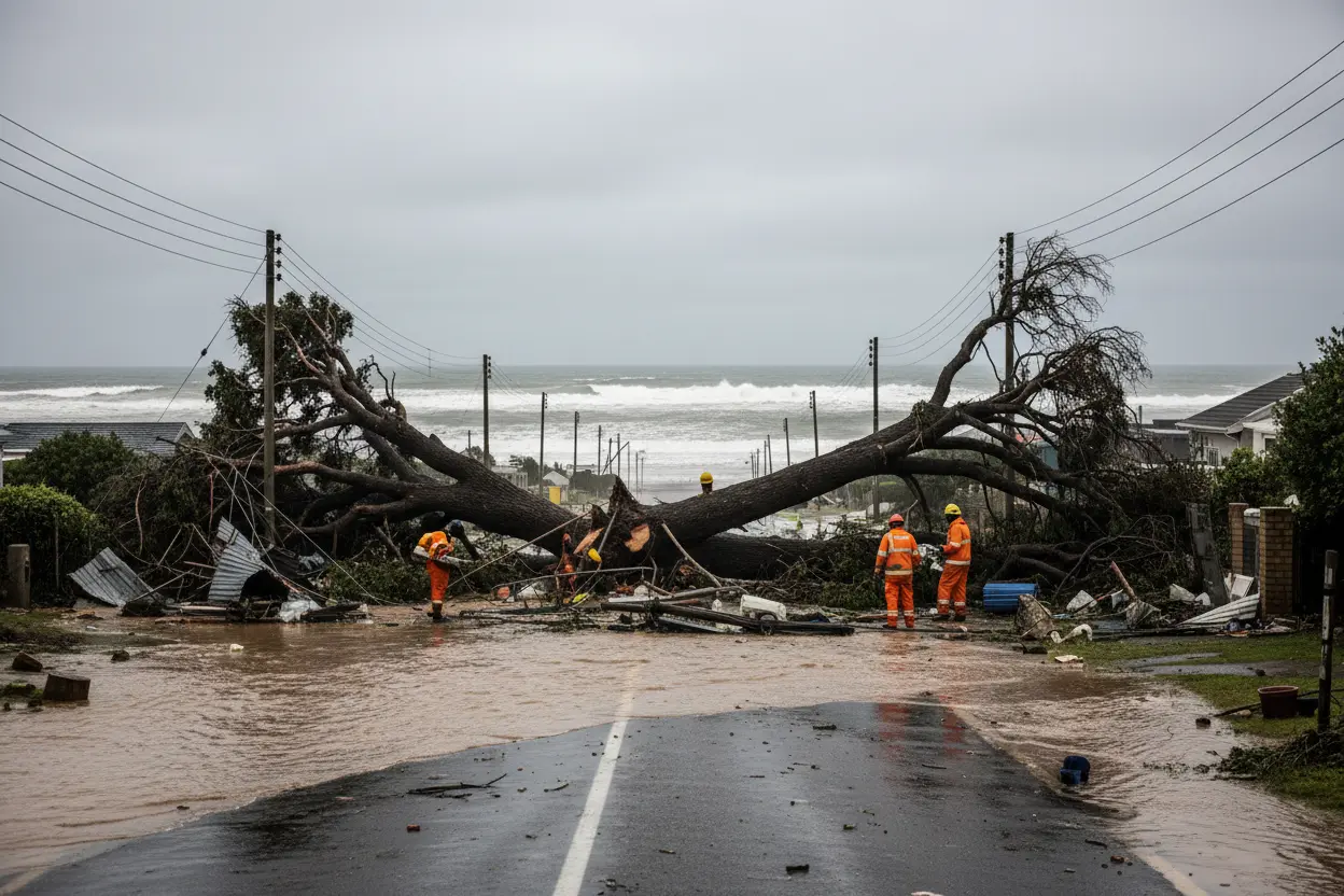 西ケープで暴風雨、3人死亡　州災害指定、24時間支援へ